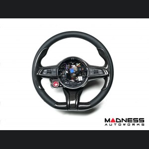 Alfa Romeo Giulia Steering Wheel Trim - Carbon Fiber - Center Trim Piece - 2020+ models